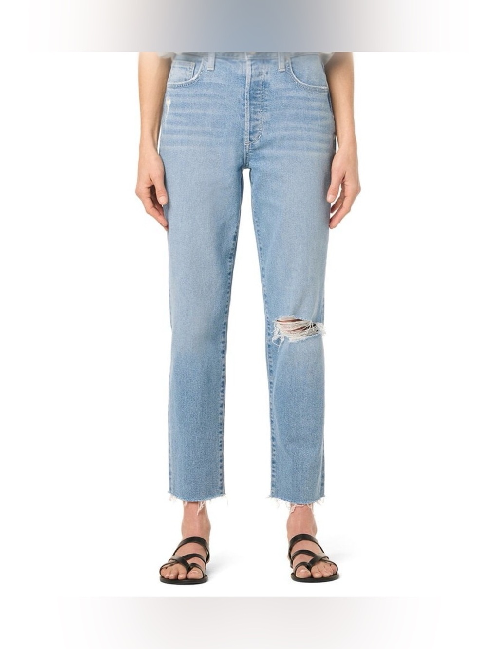 Jose’s OG Straight Ankle High Rise Jeans With A Raw Hem In Norway Wash Size 30